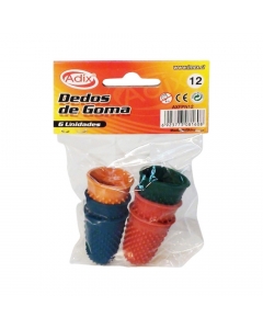 Dedo Goma N 12 Colores 6 UND