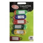 Llaveros Con Placas Identificacion de Colores 10 UND