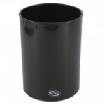 Porta Lapices Plastico Redondo Negro