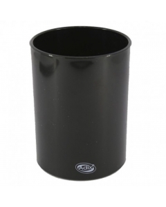 Porta Lapices Plastico Redondo Negro