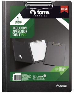 Anotador Pvc Negro Con Apretador Dobleoficio