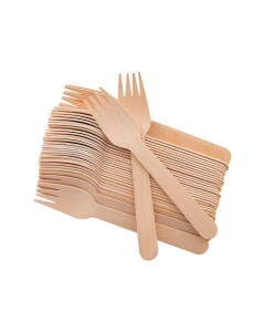 Tenedores de Madera Ecologicos 16 CM 100 UND