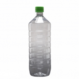 Botella Plástica Pet Transparente C/Tapa Para Atomizador 1 Lt