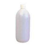 Botella Plástica Polietileno Blanca con Tapa para Atomizador 1 LT