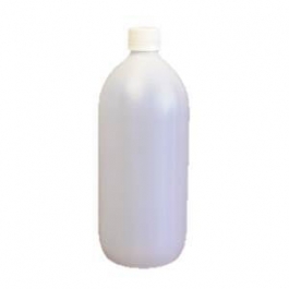 Botella Plástica Polietileno Blanca con Tapa para Atomizador 1 LT