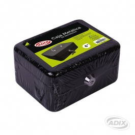 Caja de Seguridad Metálica con Llave color Negro