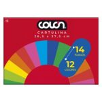 Cartulina 14 Pliegos 12 Colores 26,5 x 37,5 CM