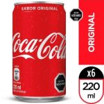 Bebida Lata Coca Cola Original Pack 6 UND 220 ML