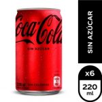 Bebida Lata Coca Cola Sin Azucar Pack 6 UND 220 ML