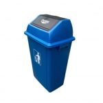 Contenedor de Basura con Tapa Push 60 LT Azul