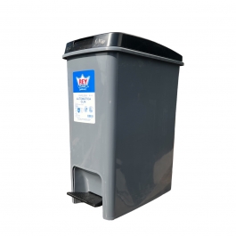 Contenedor de Basura Plástico 12,5 LT con Pedal Color Gris