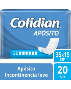 Apositos Adulto Unisex Incontinencia Leve 35 x 15 CM 20 UND