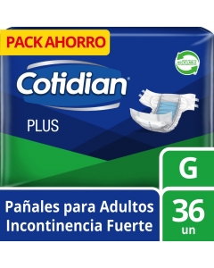 Panales Adulto Unisex Incontinencia Fuerte Plus Grande 36 UND