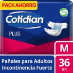Panales Adulto Unisex Incontinencia Fuerte Plus Mediano 36 UND