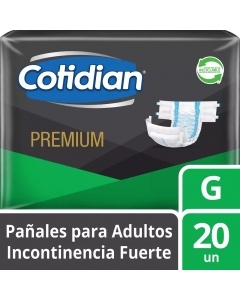 Panales Adulto Unisex Incontinencia Fuerte Premium Grande 20 UND
