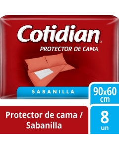 Protector de Cama Sabanilla Tamano Unico 90 x 60 CM 8 UND