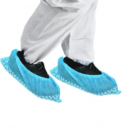 Cubre Calzado de Tela con Antideslizante Azul 100 UND