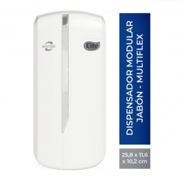 Dispensador Jabón Sachet Elite Multiflex Plástico / Blanco