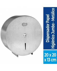 Dispensador Papel Higienico Alto Metraje Acero Inoxidable