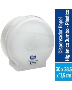 Dispensador Papel Higienico Alto Metraje Plastico Blanco