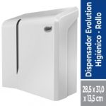 Dispensador Papel Higienico Alto Metraje Dynamic Plastico Blanco