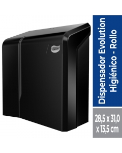 Dispensador Papel Higienico Alto Metraje Dynamic Plastico Negro