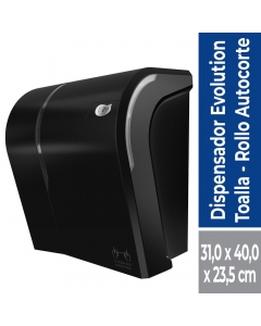 Dispensador Toalla de Papel Corte Autplastico Negro