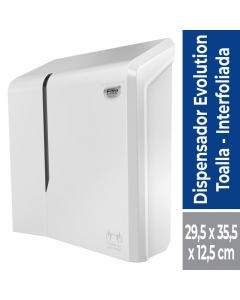 Dispensador Toalla Interfoliada Evolution Plastico Blanco