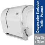 Dispensador Toalla de Papel Corte Manual C Palanca Plastico Blanco