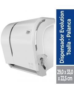 Dispensador Toalla de Papel Corte Manual C Palanca Plastico Blanco