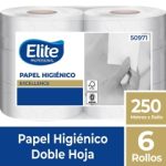 Papel Higienico Alto Metraje HD Ext Blanco Excellence 250 MT x 6 Rollos