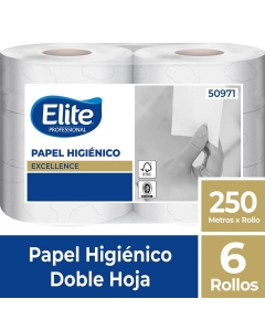 Papel Higienico Alto Metraje HD Ext Blanco Excellence 250 MT x 6 Rollos
