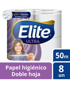 Papel Higienico Bajo Metraje HD Ultra 50 MT x 8 Rollos