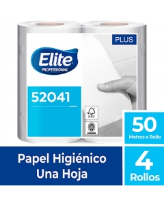 Papel Higienico Bajo Metraje HS Blanco Plus 50 MT x 4 Rollos