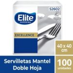 Servilleta Mesa HD Ext Blanca Excellence 40 x 40 CM 100 Hjs x 1 Pqtes