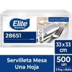 Servilleta Mesa HS Ext Blanca Excellence 33 x 33 CM 500 Hjs x 1 Pqtes