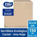 Servilleta Mesa HS Ecologica Plus 23 x 22 CM 150 Hjs x 1 Pqtes