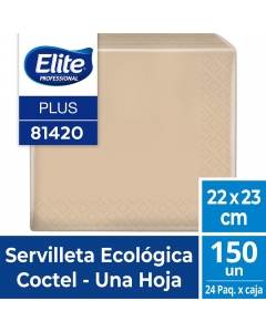 Servilleta Mesa HS Ecologica Plus 23 x 22 CM 150 Hjs x 1 Pqtes