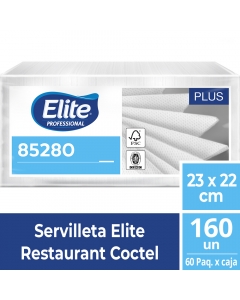 Servilleta Mesa HS Blanca Plus 23 x 22 CM 160 Hjs x 1 Pqtes
