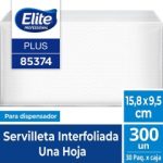 Servilleta Dispensador HS Blanca Plus 216 x 158 CM 300 Hjs x 30 Pqtes