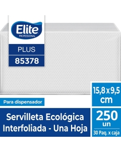 Servilleta Dispensador HS Ecologica Plus 216 x 158 CM 250 Hjs x 30 Pqtes