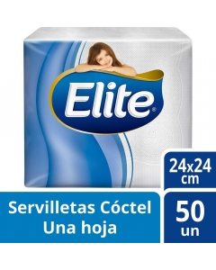 Servilleta Mesa HS Coctel Blanca 24 x 24 CM 50 Hjs x 1 Pqte