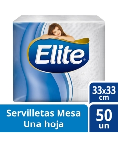 Servilleta Mesa HS Mesa Blanca 33 x 33 CM 50 Hjs x 1 Pqte