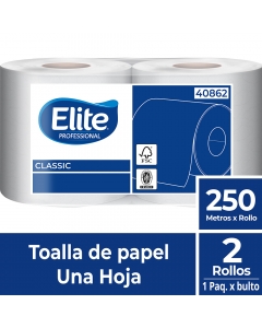 Toalla de Papel Alto Metraje HS Economica Classic 250 MT x 2 Rollos