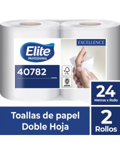Toalla de Papel Bajo Metraje HD Ext Blanca Excellence 24 MT x 2 Rollos