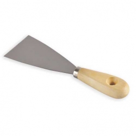 Espátula Metálica 2,5 CM con Mango Madera