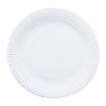 Platos de Carton Blancos 17 CM 100 UND