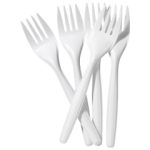 Tenedores Plasticos Desechables Blancas 100 UND