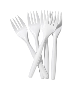 Tenedores Plasticos Desechables Blancas 100 UND