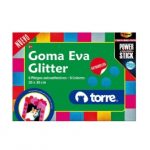 Goma Eva Glitter 6 Pliegos Autoadhesivos 6 Colores 20 x 30 CM